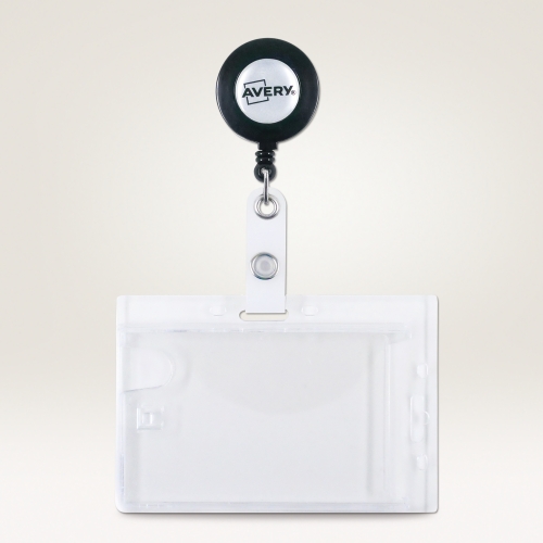Holder plastikowy na 2 karty 54x90mm ze ściagaczem (10 sztuk) 4827 AVERY