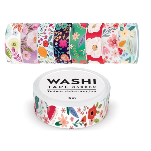 Taśma dekoracyjna 5m GARDEN 8 wzorów opakowanie (24 sztuki) INTERDRUK