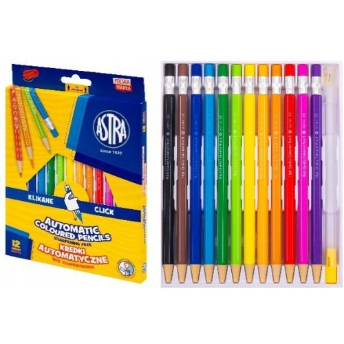 Kredki automatyczne bez temperowania ASTRA-12 kolorów 312025005