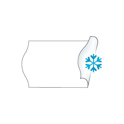 Etykiety cenowe w rolce do metkownicy dwurzędowej, 26x16 mm, (6 sztuk) białe faliste, trwały klej, odporne na mróz METO M30014335