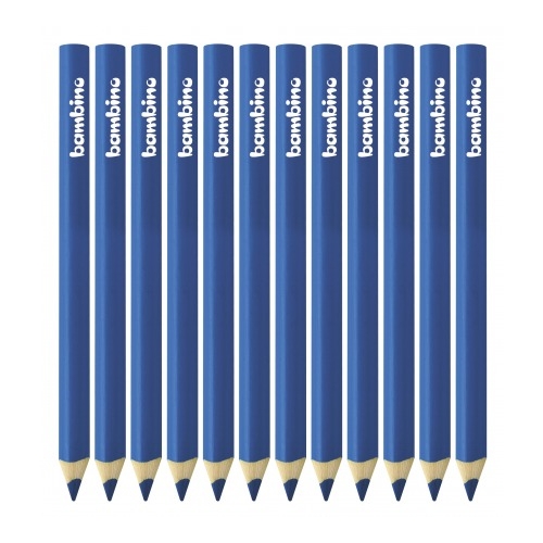 Kredki BAMBINO trójkątne drewniane granatowe (12) 3691 St.Majewski