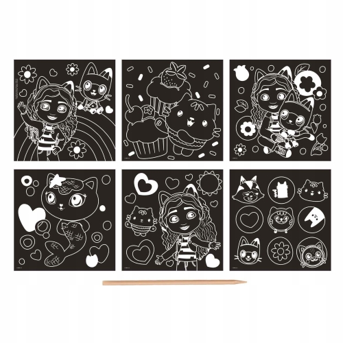 Zdrapywanka Gabbys Dollhouse + długopis 6ark. 19,5x19,5cm 420748 MOXY