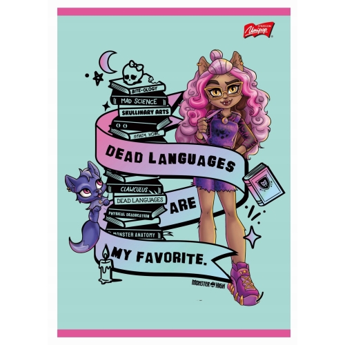 Zeszyt A5 32k 3linia kolorowa 70g MONSTER HIGH UNIPAP