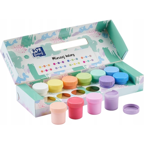 Farby plakatowe pastelowe 12 kolorów 20ml 400175578 OXFORD