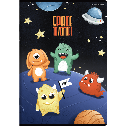Zeszyt A5 32k 3-linia kolorowa SPACE ADVENTURE 400182346 TOP 2000
