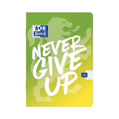 Zeszyt A4 60k linia margines 90g NEVER GIVE UP 400114798 OXFORD