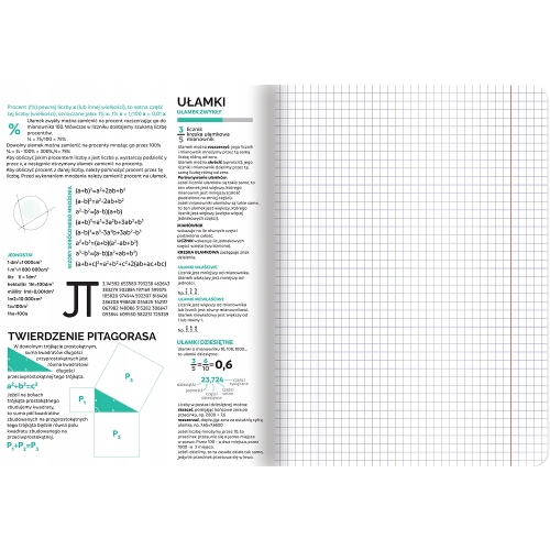 Zeszyt A5 60k kratka margines ściągi MATEMATYKA 400181524 TOP 2000