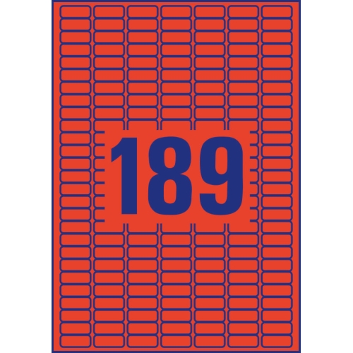 Etykiety ZF 10*25,4 6036czerw one (20) AVERY ZWECKFORM