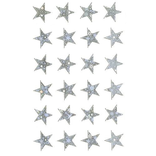 Naklejki Z-Design foliowe - srebrne gwiazdy 52256 AVERY ZWECKFORM