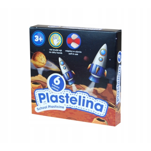 Plastelina szkolna 6 kolorów KOSMOS 303218004 ASTRA
