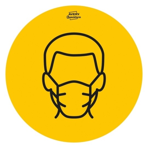 Zestaw etykiet ostrzegawczych - koronawirus fi20 gotowe wzory usuwalne 49415 AVERY ZWECKFORM