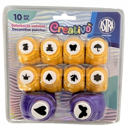 Zestaw kreatywny 4 ASTRA Creativo 10szt. dziurkacze 10mm 8szt., 18mm 2szt. 334025904