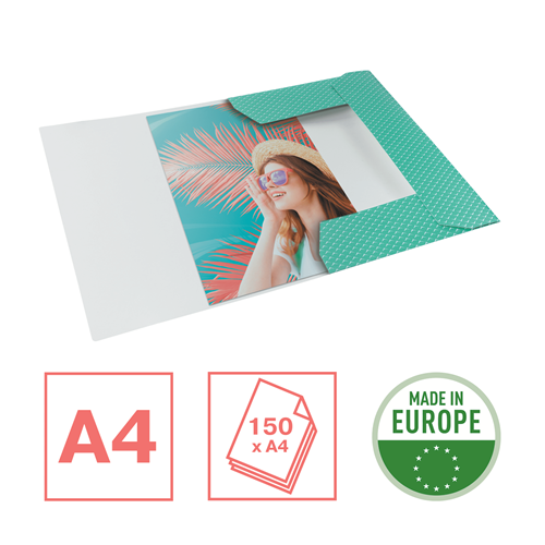 Teczka kartonowa z gumką Colour`Breeze A4 zielona 628493 ESSELTE