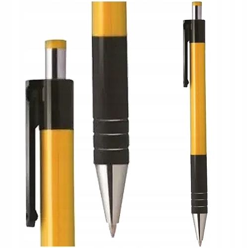 Długopis niebieski 0,7mm obudowa żółta KD940-NY TETIS