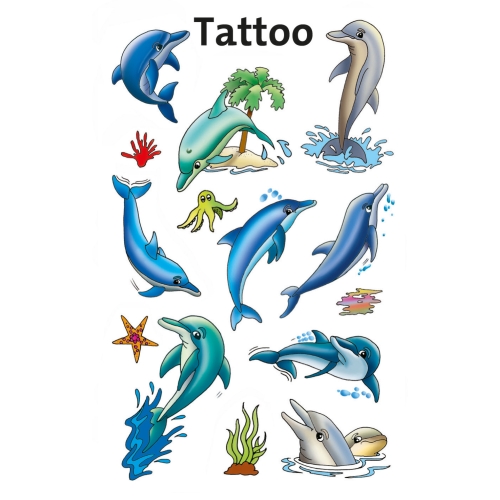 Naklejki tatuaże dla dzieci DELFINKI 56439 Z-DESIGN TATTOO AVERY ZWECKFORM