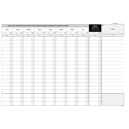 R-2 Ewidencja przychodu A4 (wzór obowiązujący od 2026) MICHALCZYK I PROKOP