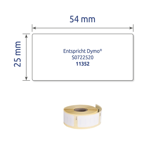 Etykiety adresowe w rolce 500 etyk. 25 x 54 mm, trwałe, białe AS0722520 Avery Zweckform