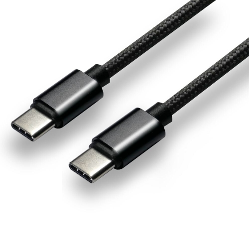 Kabel USB-C - USB-C EVERACTIVE 1m 3A 60W pleciony czarny (CBB-1PD3)