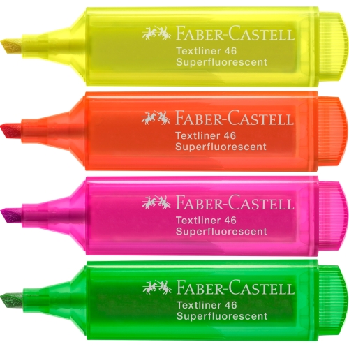 Zakreślacz 1546 4 kolory neonowe opakowanie kartonowe 254644 FABER-CASTELL