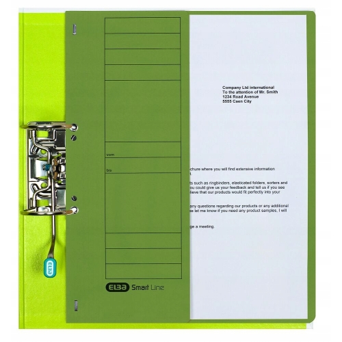 Skoroszyt oczkowy 1/2 A4 21451GN zielony 100551879 ELBA