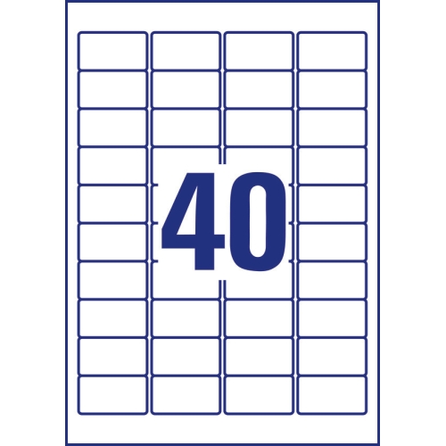 Etykiety ZF A4 45.7x25.4mm (25 arkuszy) przezroczyste L4770-25 AVERY ZWECKFORM