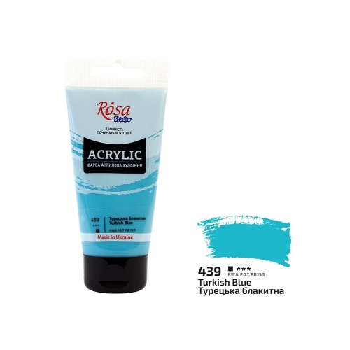 Farba akrylowa Rosa Studio 75ml TURKISH BLUE 439