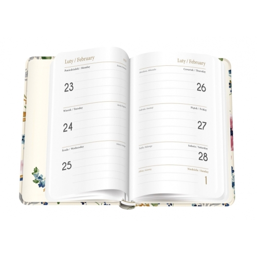 Kalendarz książkowy A6 192 Mat+UV pattern INTERDRUK