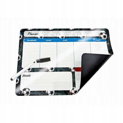 Planer magnetyczny na lodówkę Plan lekcji 35x25cm tygodniowy + marker PM-02-02 BIURFOL