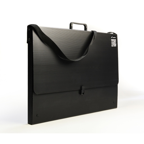 Teczka na rysunki A3 z rączką i paskiem czarna 90419P LENIAR