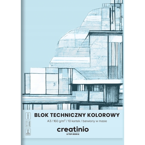 Blok techniczny A3 10k 160g CREATINIO kolorowy barwiony w masie 400176680
