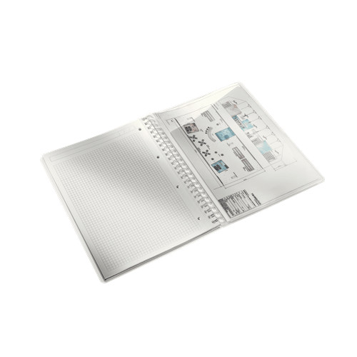 Kołonotatnik LEITZ WOW A4 80k PP kratka zielony 46380054/46380064