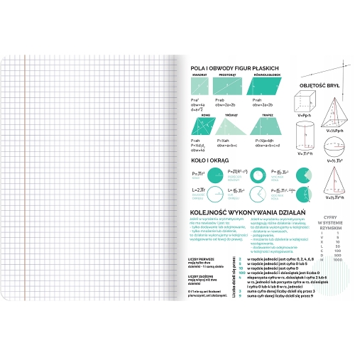 Zeszyt A5 60k kratka margines ściągi MATEMATYKA 400181524 TOP 2000