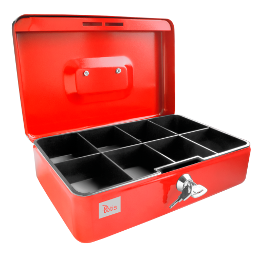 Kasetka metalowa 247x168x80mm czerwona GV010-C TETIS