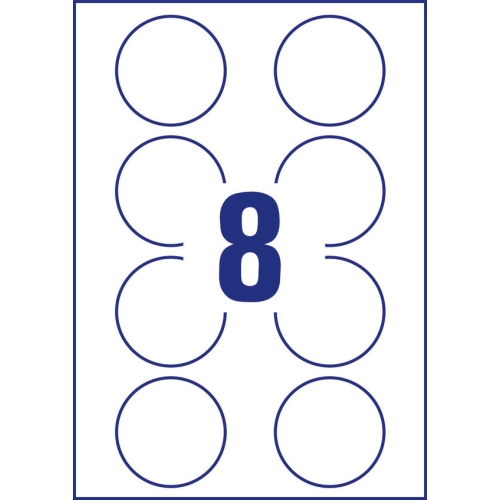 Usuwalne etykiety na przetwory A4 10 ark. 65 mm okrągłe białe 5081 AVERY ZWECKFORM