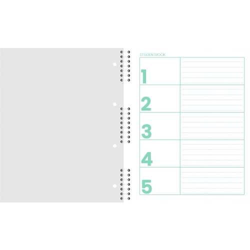 Kołozeszyt B5 100k kratka 5 przedmiotów STUDENT BOOK 400179521 TOP 2000