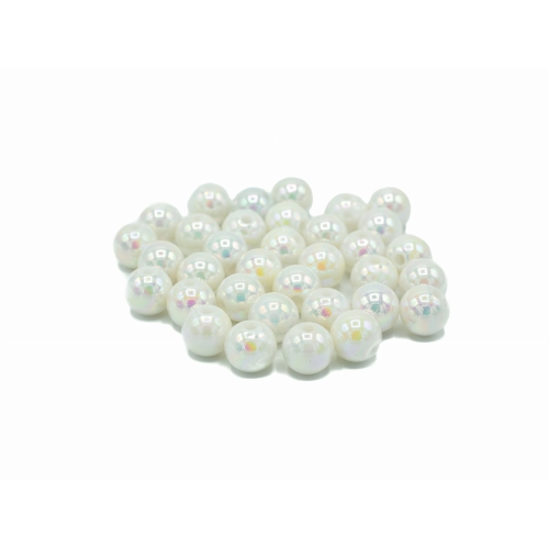Koraliki plastikowe opalizujące perłowe 10mm (80szt.) PJ-0836 ALIGA