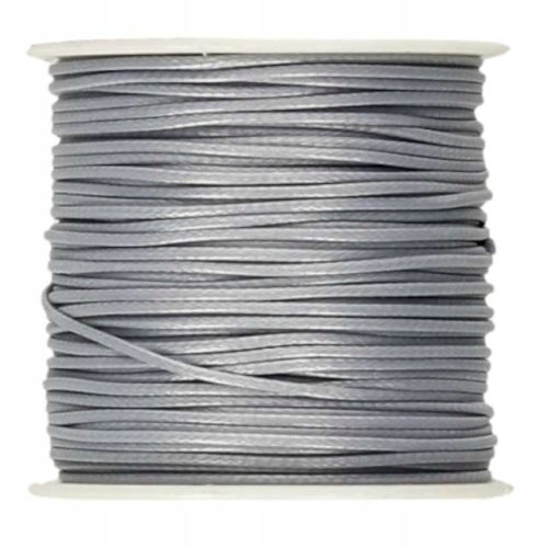 Sznurek bawełniany woskowany 1mm*25m srebrny SBW3 BREWIS