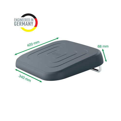 Regulowany podnóżek Leitz Ergo 80% plastiku z recyklingu szary 65460089