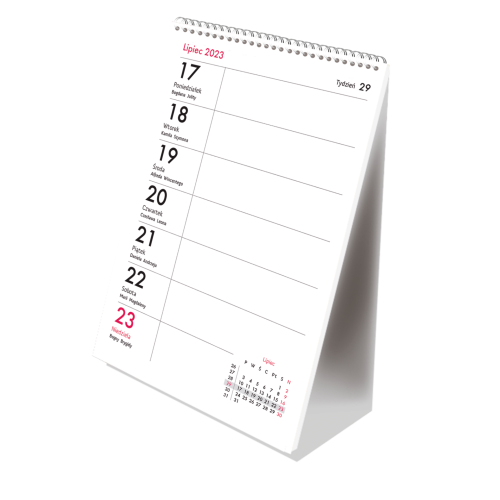 Kalendarz ze spiralką - pion B6 T-103-01 Michalczyk i Prokop