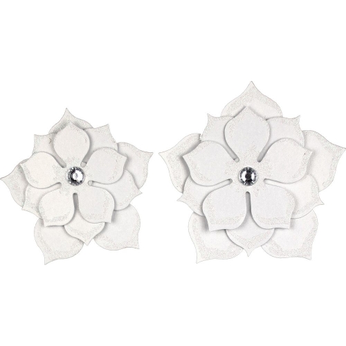 Naklejki papierowe kwiaty 44x44mm 5szt. 507976 TITANUM