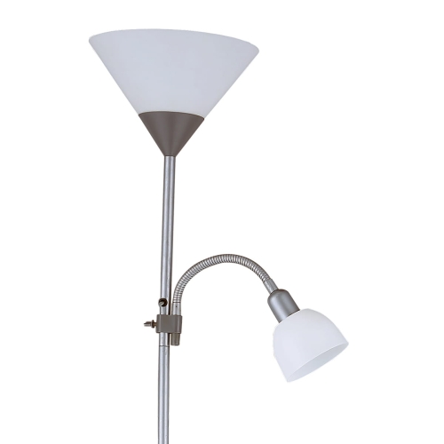 Lampa podłogowa PLATINET E27 + E14 szara (44527)
