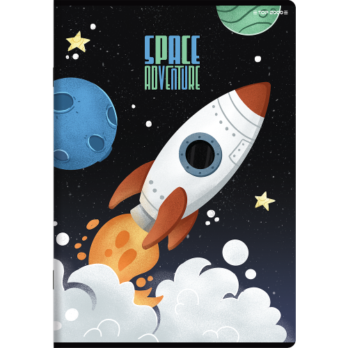 Zeszyt A5 32k 3-linia kolorowa SPACE ADVENTURE 400182346 TOP 2000