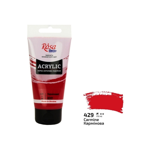 Farba akrylowa Rosa Studio 75ml CARMINE 429