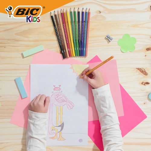 Kredki drewniane ECO SMOOTH 24 kolory 525787 BIC