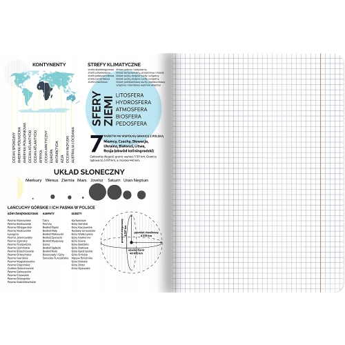 Zeszyt A5 60k kratka margines ściągi GEOGRAFIA 400181530 TOP 2000