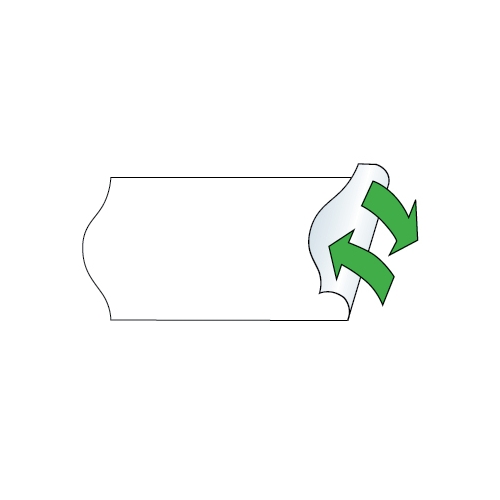 Etykiety cenowe w rolce do metkownicy jednorzędowej, 26x12 mm, (6 sztuk) białe faliste, usuwalny klej METO M30014350