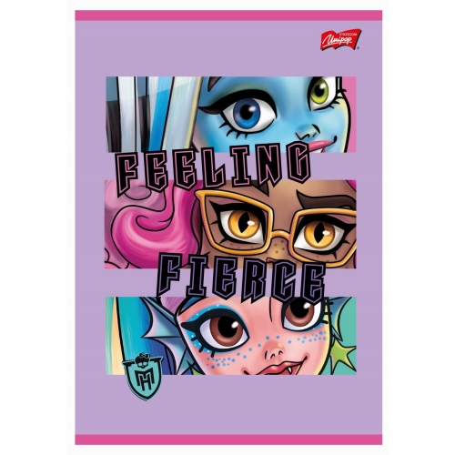 Zeszyt A5 32k 3linia kolorowa 70g MONSTER HIGH UNIPAP