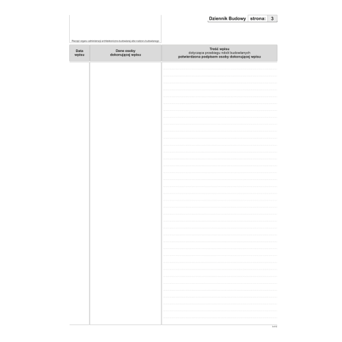 603-1Z Dziennik budowy A4 album 40 stron Michalczyk i Prokop