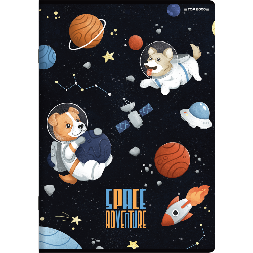 Zeszyt A5 32k 3-linia kolorowa SPACE ADVENTURE 400182346 TOP 2000