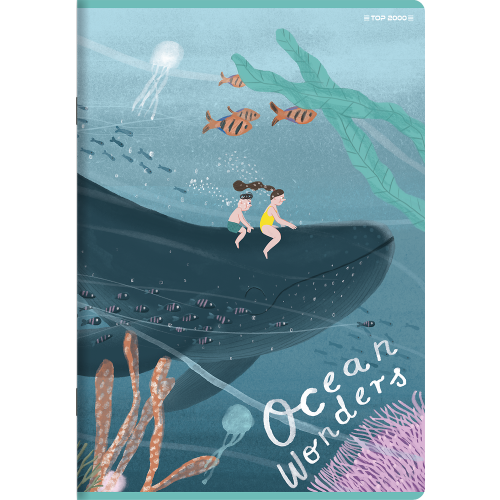 Zeszyt A5 32k 3linia kolorowa OCEAN WONDERS 400182345 TOP 2000